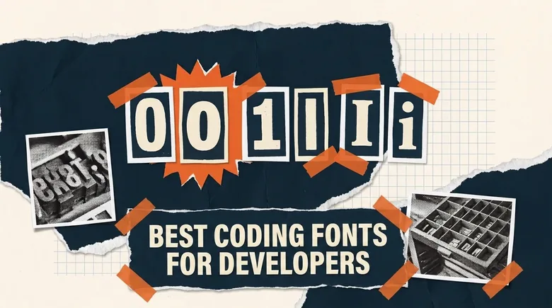 Best coding fonts for developers, editorial collage