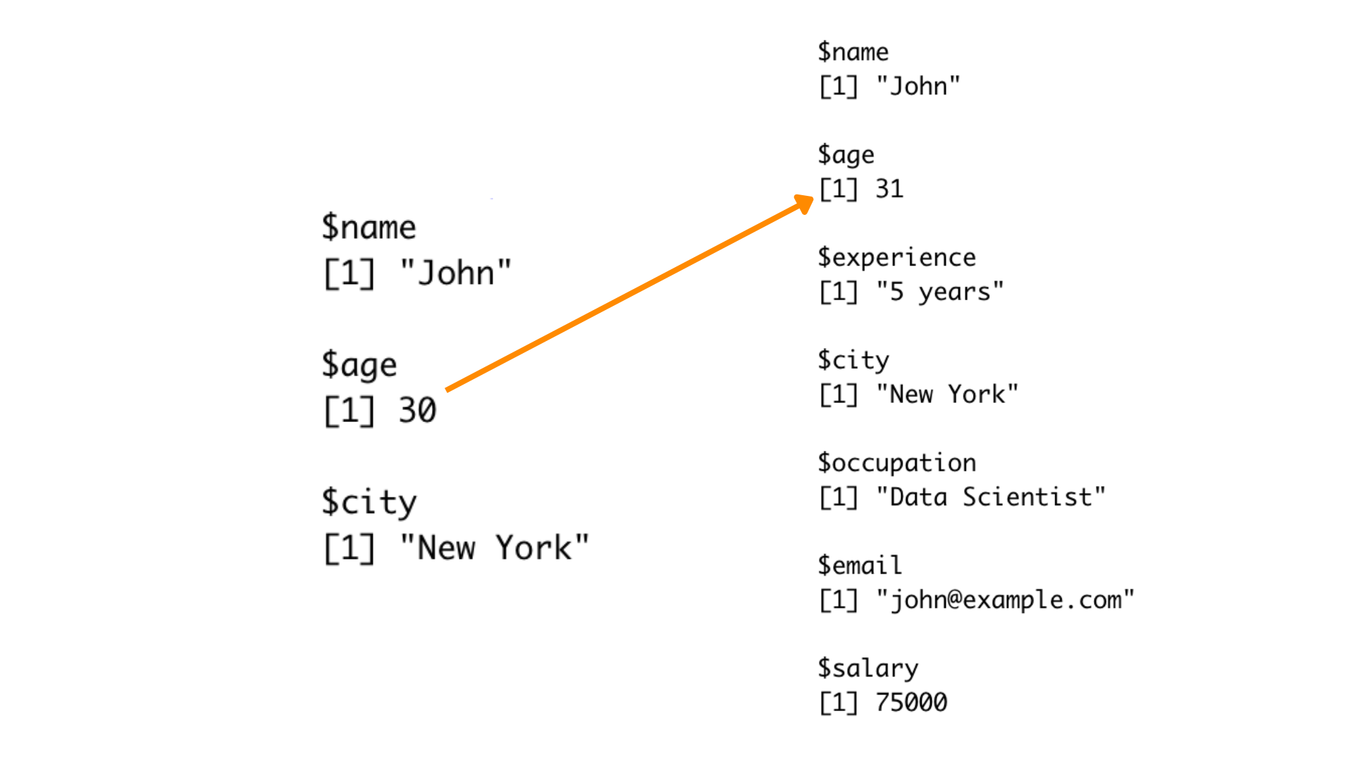 r append to list example 2