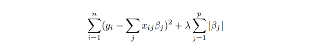 Lasso regression mathematical equation